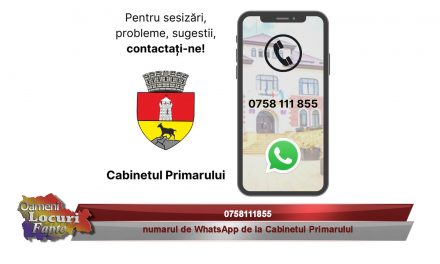 0758111855 este numarul de WhatsApp de la Cabinetul Primarului